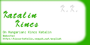 katalin kincs business card